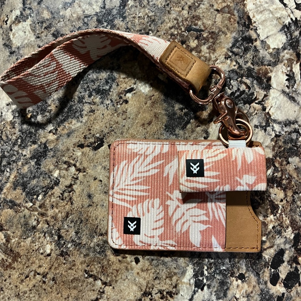 Thread Pink Card Holder with Lanyard